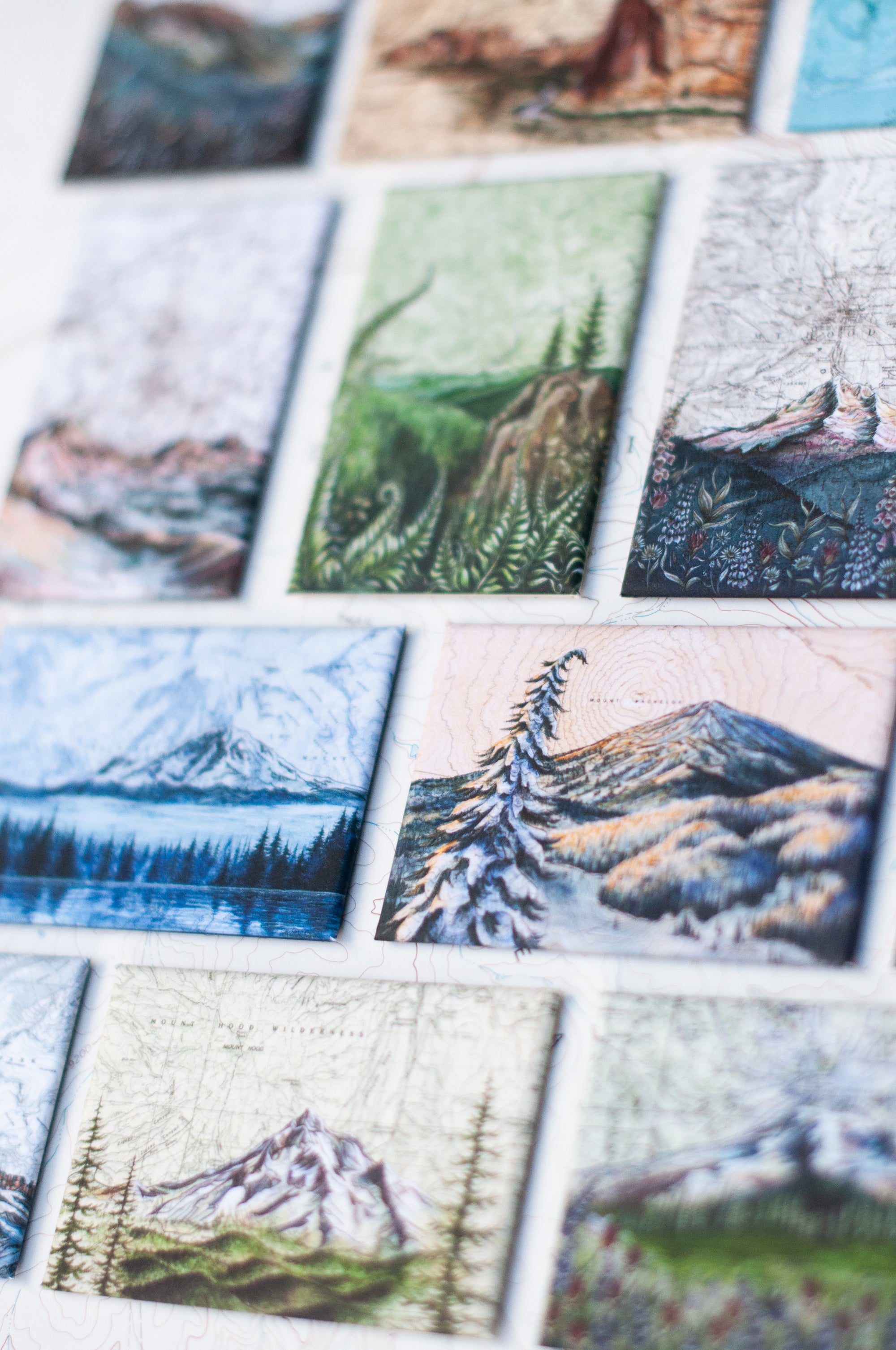 a final switchback button magnet featuring Katie Jeanne Reim's bachelor prints
