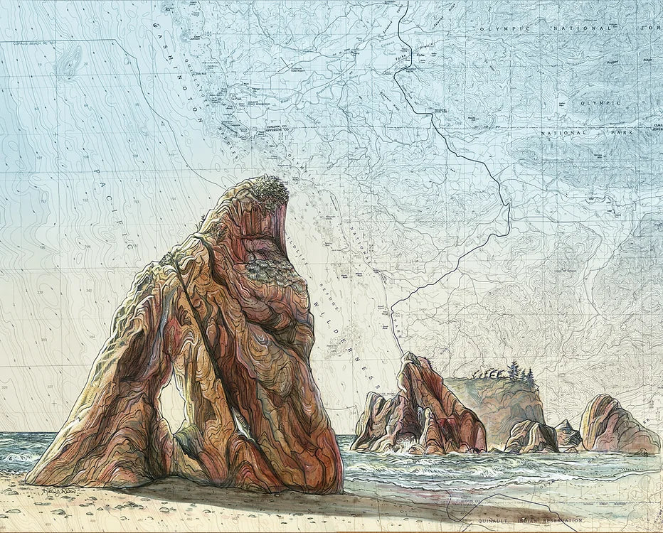 final switchback ruby beach olympic national park in washington print by Katie Jeanne Reim