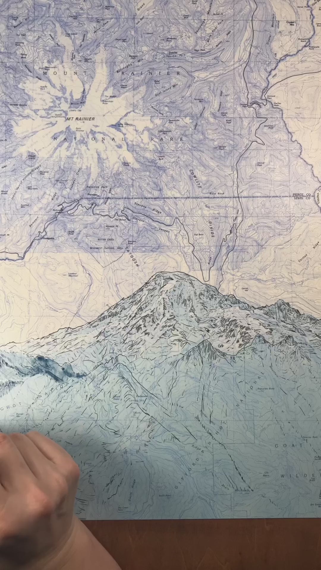 artist Katie Jeanne Reim painting Mount Rainier Tatoosh video