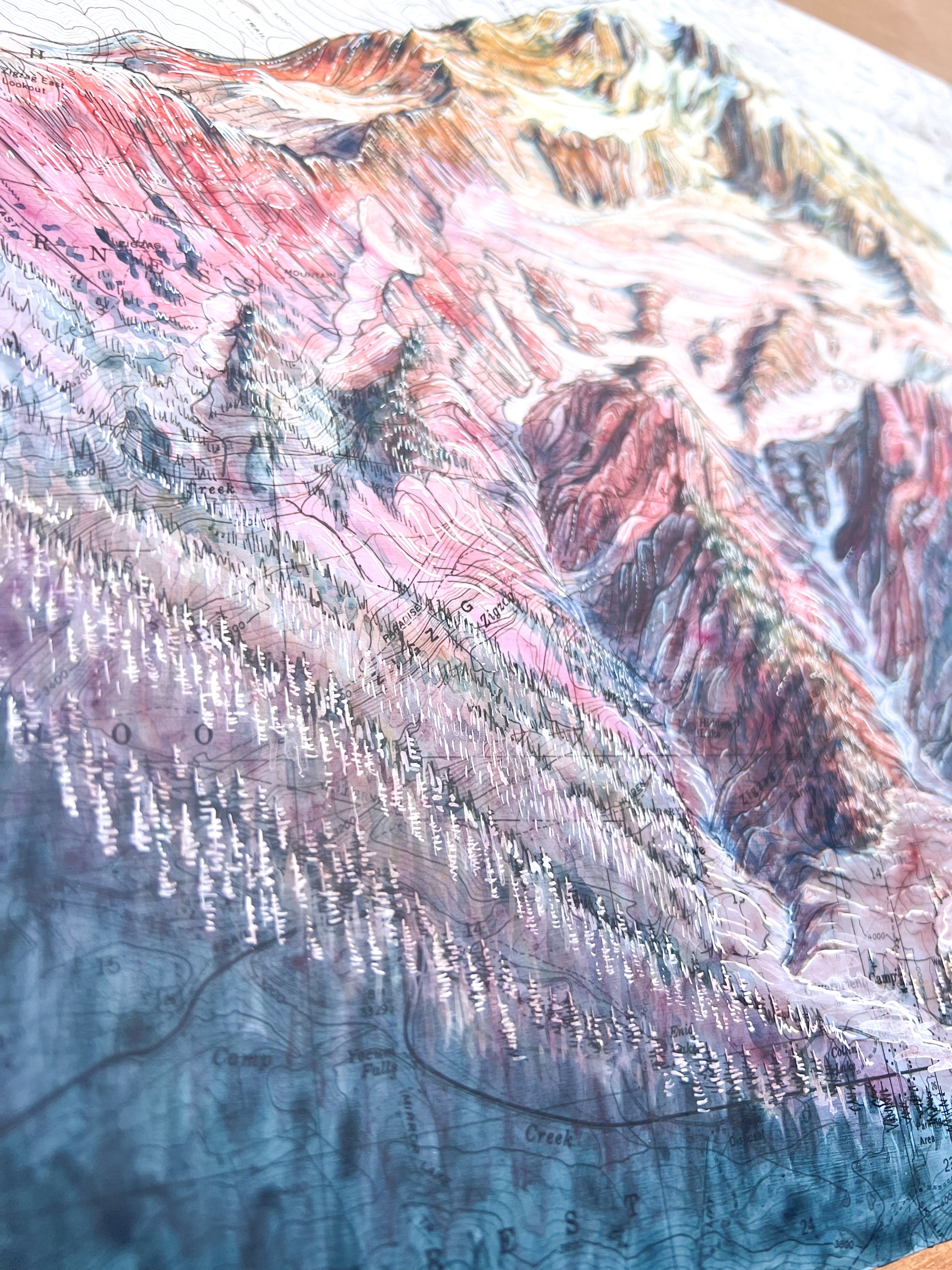 Mt Hood OR Zoo Original Painting